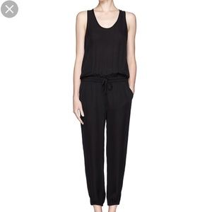Theory silk drawstring jumpsuit
